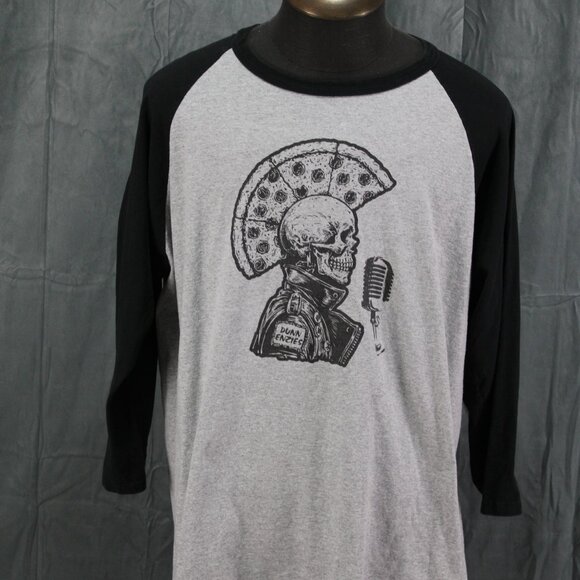 Local Advertising Shirt - Dunnenzies Pizza Skeleton Punk - Men's 2XL - Picture 3 of 7